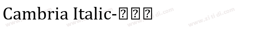 Cambria Italic字体转换